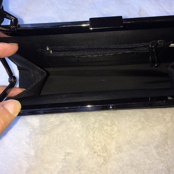 NWOT - Vintage-style Black Beaded Evening Bag - Picture 6 of 6